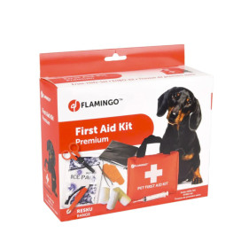 kit Botiquín Primeros Auxilios perro Flamingo Premium Higiene y salud Gato Patitas&co