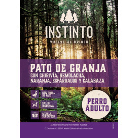 Instinto Pienso Natural Pato de Granja Perro Pienso Natural para Perros Patitas&co Instinto Pienso Natural Pato de Granja Perro Pienso Natural para Perros Patitas&co