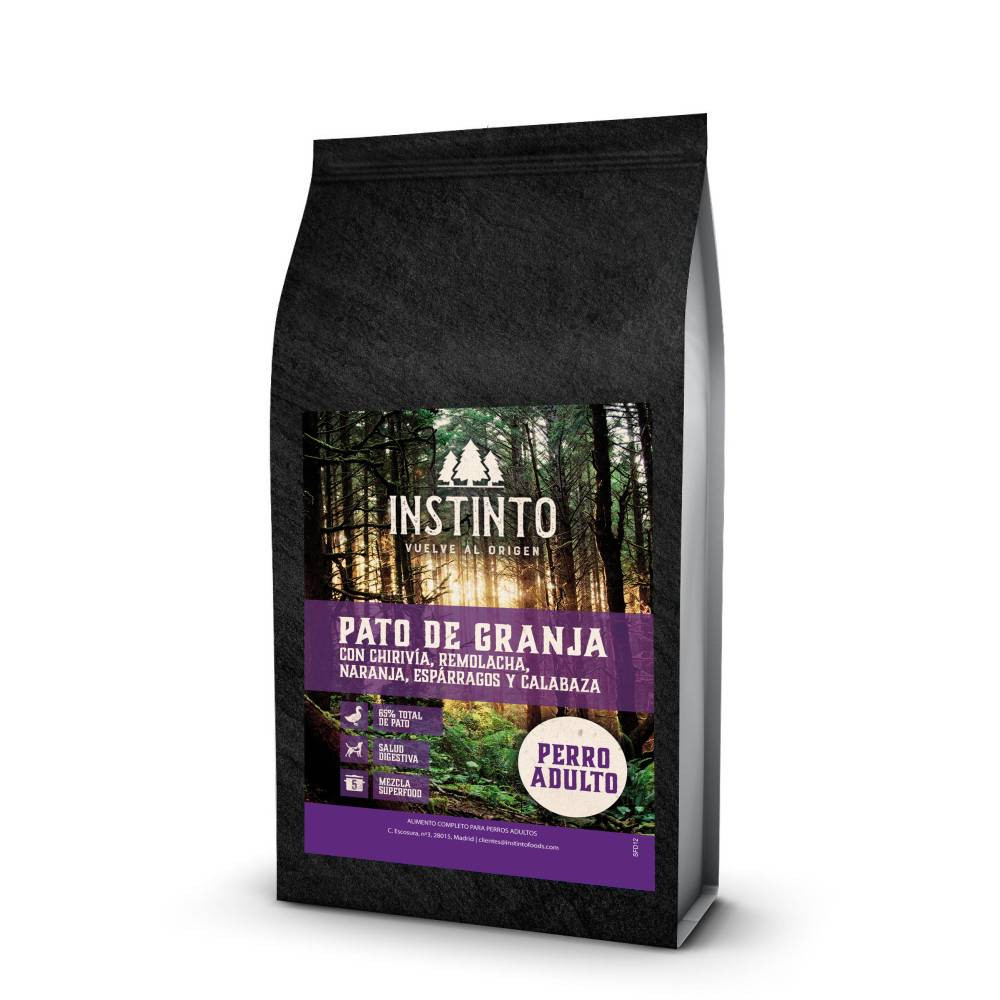 Instinto Pienso Natural Pato de Granja Perro Pienso Natural para Perros Patitas&co Instinto Pienso Natural Pato de Granja Perro Pienso Natural para Perros Patitas&co