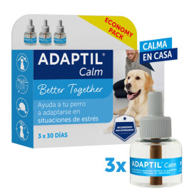Adaptil Calm Antiestres 3 Recambios 3x48 ml Perro Feromonas Tranquilizantes para Perros Patitas&co