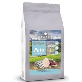 Instinto Pienso Natural Pato con Sardinas para Gato Esterilizado Pienso para gatos Patitas&co