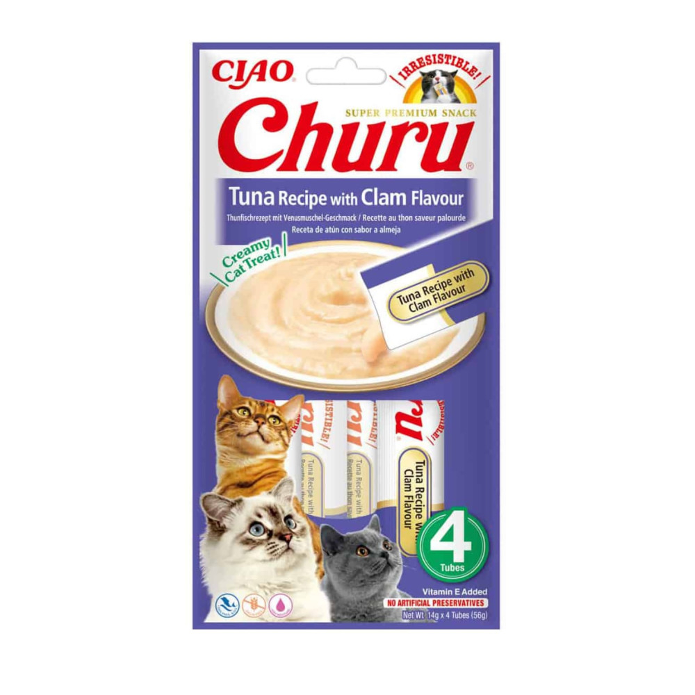 Churu Atun con Almejas (4x14g) Snacks Gatos Snacks para Gatos Patitas&co Churu Atun con Almejas (4x14g) Snacks Gatos Snacks para Gatos Patitas&co