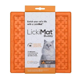 Comedero LickiMat Antiestres Naranja Gatoss Patitas&co Patitas&co