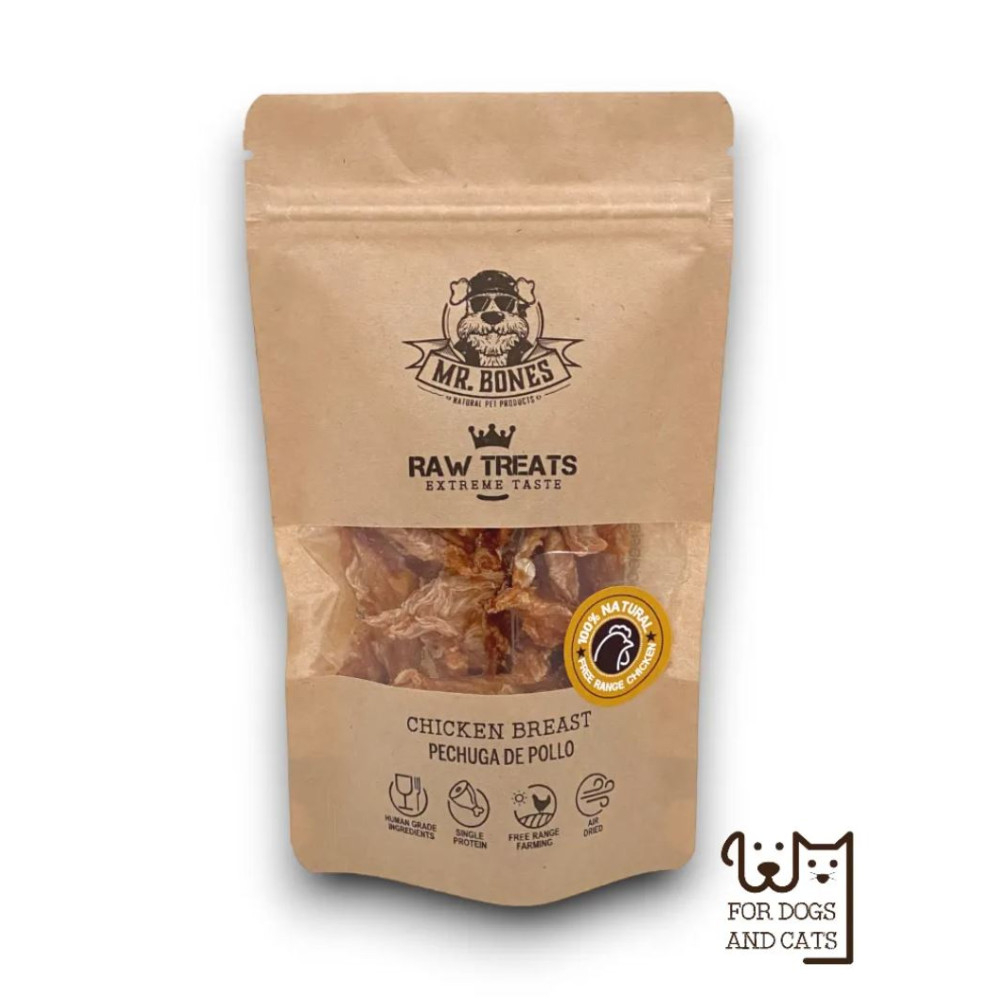 Mr. Bones Snacks Pechuga de Pollo Perros y Gatos Snacks para Gatos Patitas&co Mr. Bones Snacks Pechuga de Pollo Perros y Gatos Snacks para Gatos Patitas&co