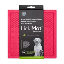 Alfombra de Lamido LickiMat Soother Rosa Comederos y Bebederos para perros Patitas&co