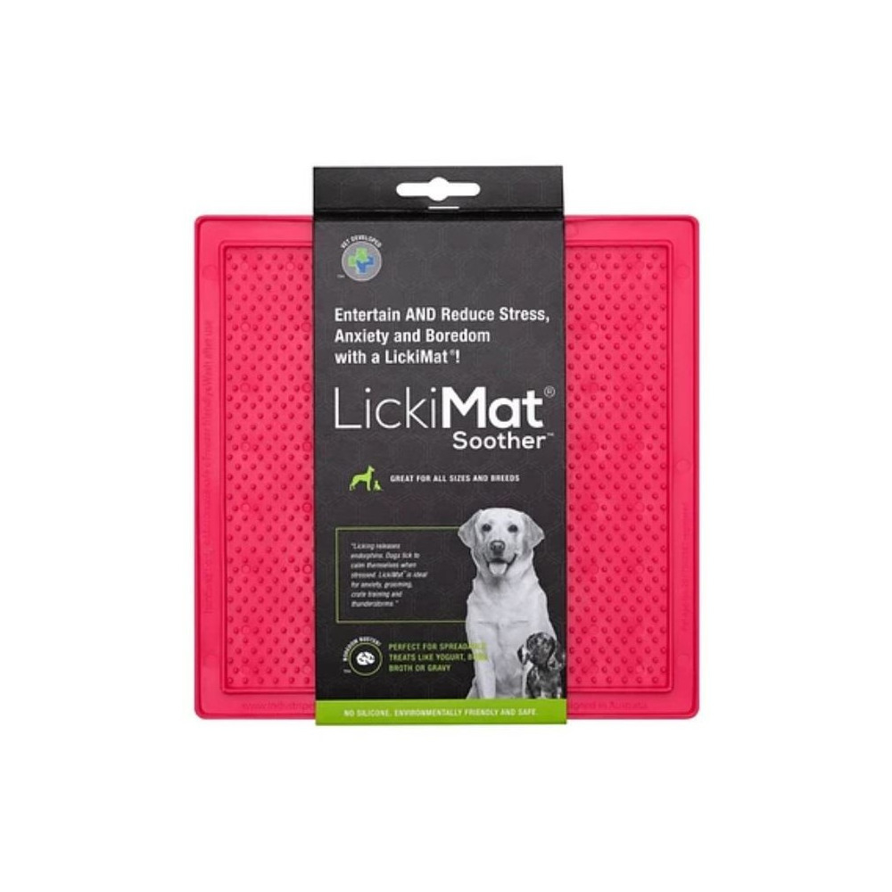 Alfombra de Lamido LickiMat Soother Rosa Comederos y Bebederos para perros Patitas&co Alfombra de Lamido LickiMat Soother Rosa Comederos y Bebederos para perros Patitas&co