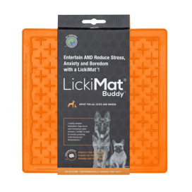 Comedero Interactivo LickiMat Buddy Naranja Comederos y Bebederos para perros Patitas&co