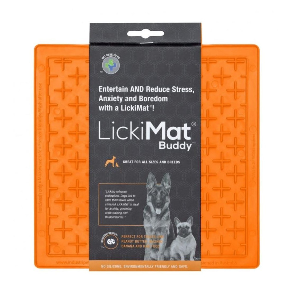 Comedero Interactivo LickiMat Buddy Naranja Comederos y Bebederos para perros Patitas&co Comedero Interactivo LickiMat Buddy Naranja Comederos y Bebederos para perros Patitas&co