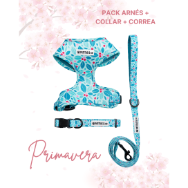 Pack Patitas Primavera Arnes + Collar + Correa Collar, Correa y Arnes Perro Patitas&co Pack Patitas Primavera Arnes + Collar + Correa Collar, Correa y Arnes Perro Patitas&co