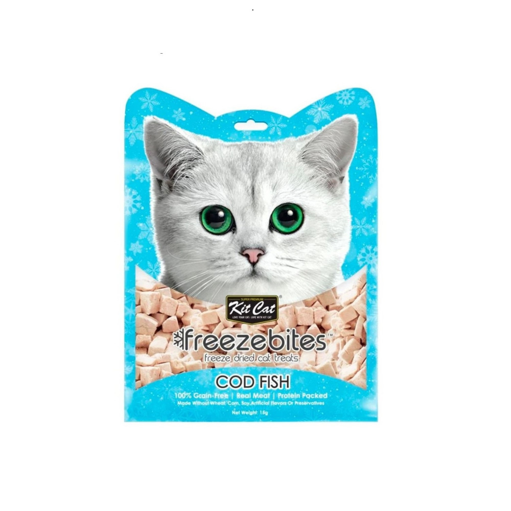 Kit Cat Freezebites Bacalao (15g) Gatos Snacks para Gatos Patitas&co Kit Cat Freezebites Bacalao (15g) Gatos Snacks para Gatos Patitas&co