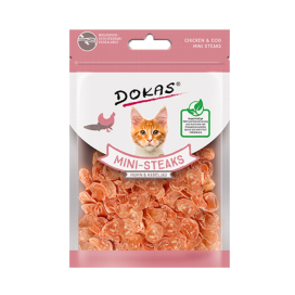 Dokas Snacks Pollo y Bacalao Gato Snacks para Gatos Patitas&co