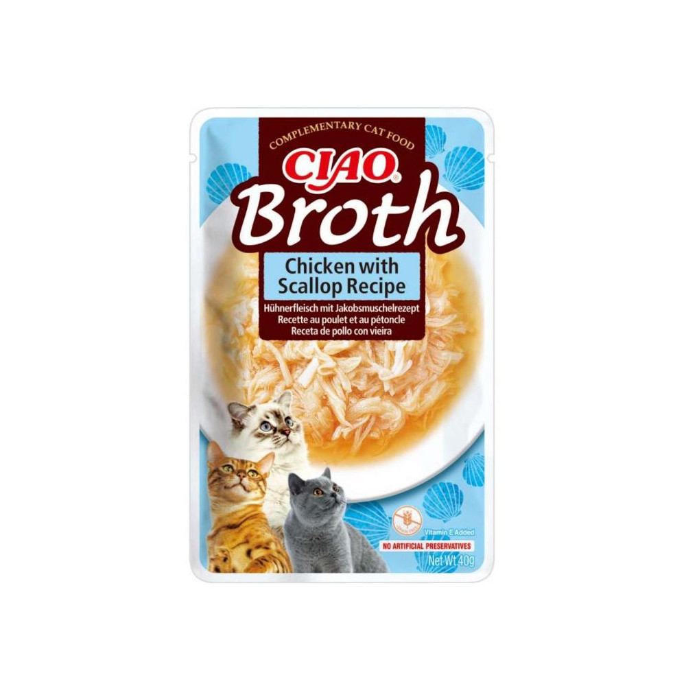 Churu Ciao Caldo de Pollo con Vieiras Gato Caldo para gatos Patitas&co Churu Ciao Caldo de Pollo con Vieiras Gato Caldo para gatos Patitas&co