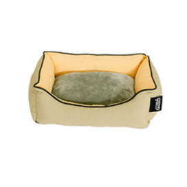 Cuna Milu Verde Oliva y Amarillo Camitas y mantas para Perros Patitas&co