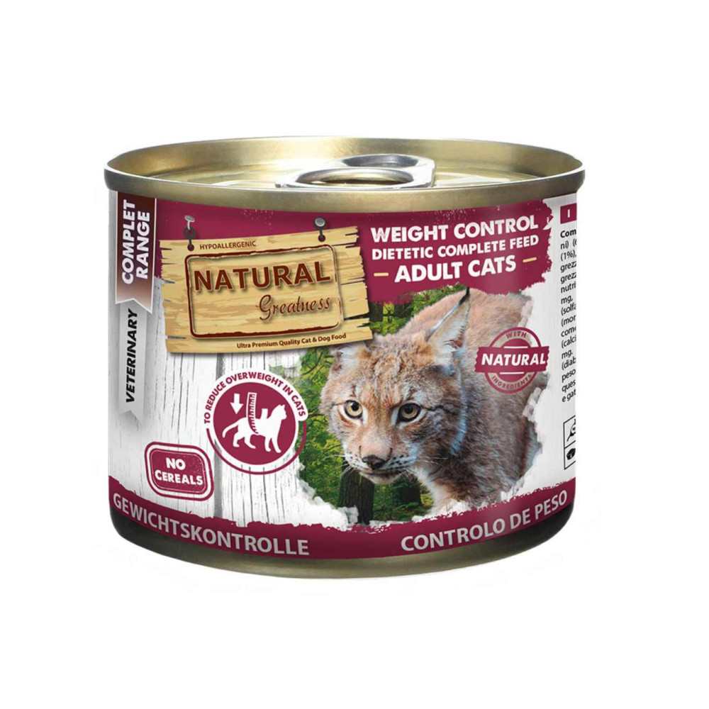 Natural Greatness Lata Obesity Control Diet Gato Comida húmeda para gatos Patitas&co Natural Greatness Lata Obesity Control Diet Gato Comida húmeda para gatos Patitas&co