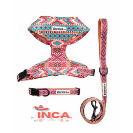 Pack Patitas Inca Arnes + Collar + Correa Collar, Correa y Arnes Perro Patitas&co