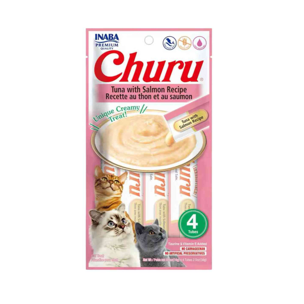Churu Snack Natural Atun con Salmon (4x14g) Gatos Snacks para Gatos Patitas&co Churu Snack Natural Atun con Salmon (4x14g) Gatos Snacks para Gatos Patitas&co