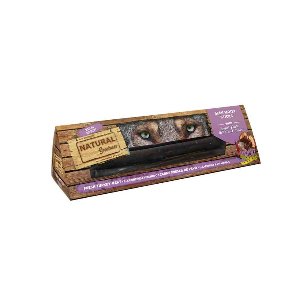 Natural Greatness Stick Pavo y L-Carnitina para Perro Snacks Saludables para Perros Patitas&co Natural Greatness Stick Pavo y L-Carnitina para Perro Snacks Saludables para Perros Patitas&co