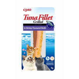 Churu Ciao Filete de Atun en Caldo de Gambas para Gato Snacks para Gatos Patitas&co