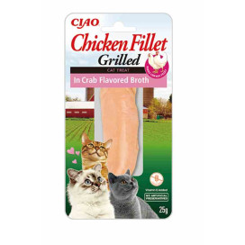 Churu Ciao Filete de Pollo en Caldo de Cangrejo para gato Snacks para Gatos Patitas&co