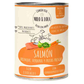 Milo y Lola Salmon (Alimentación natural completa) Perro Comida húmeda para Perros Patitas&co