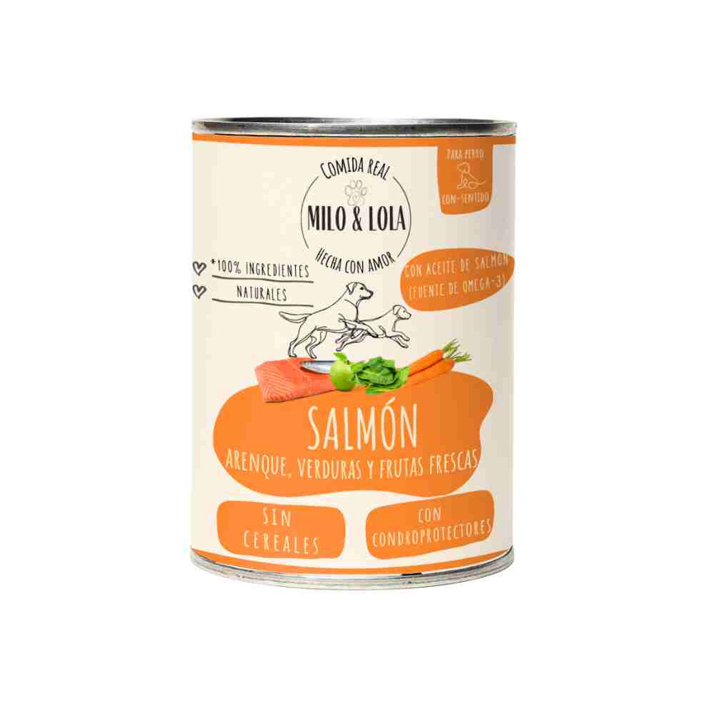 Milo y Lola Salmon (Alimentación natural completa) Perro Comida húmeda para Perros Patitas&co Milo y Lola Salmon (Alimentación natural completa) Perro Comida húmeda para Perros Patitas&co