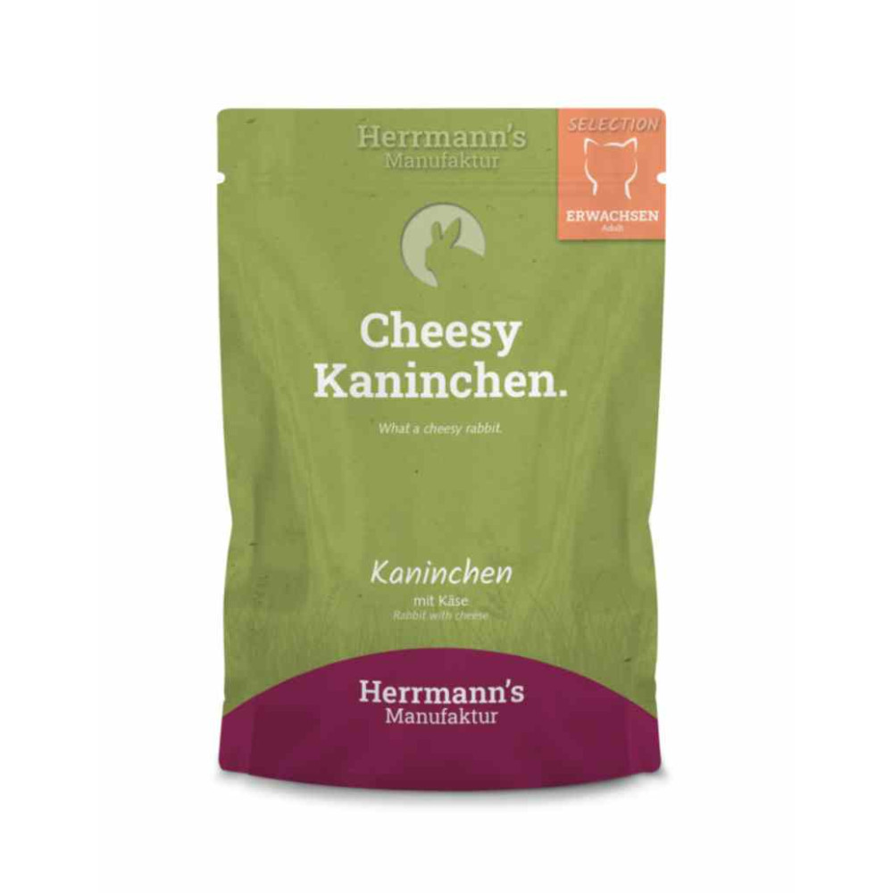 Herrmann´s Sobre Conejo con Queso Comida Humeda 100g Gato Comida húmeda para gatos Patitas&co