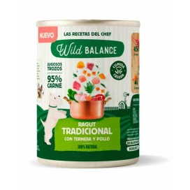 Wild Balance Lata Ragut Ternera y Pollo 400g Perro Comida húmeda para Perros Patitas&co