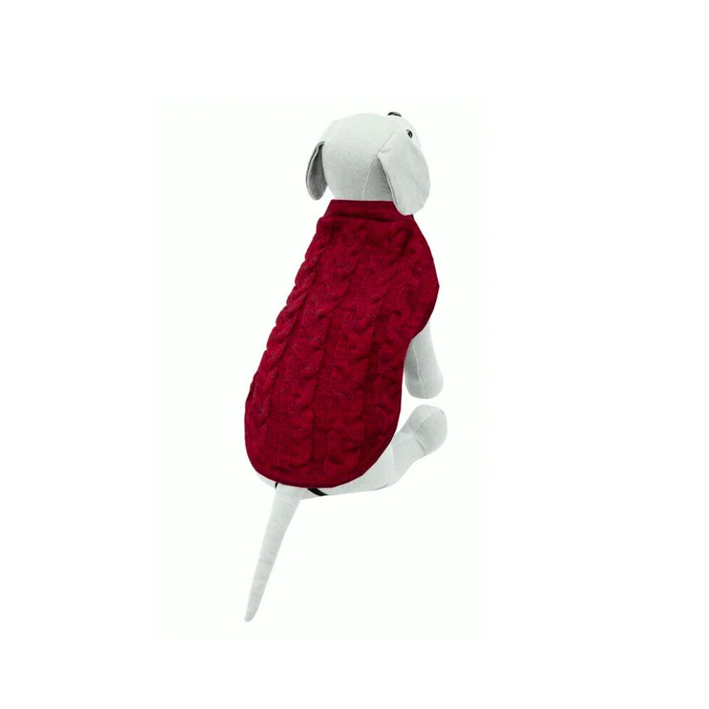 Suéter Rojo de Patrón Trenzado para Mascotas Especial navidad Patitas&co Suéter Rojo de Patrón Trenzado para Mascotas Especial navidad Patitas&co
