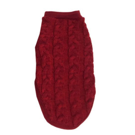 Suéter Rojo de Patrón Trenzado para Mascotas Especial navidad Patitas&co Suéter Rojo de Patrón Trenzado para Mascotas Especial navidad Patitas&co