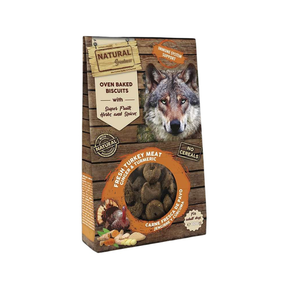 Natural Greatness Galletas Pavo y Jengibre Defensas Perro Snacks Saludables para Perros Patitas&co Natural Greatness Galletas Pavo y Jengibre Defensas Perro Snacks Saludables para Perros Patitas&co
