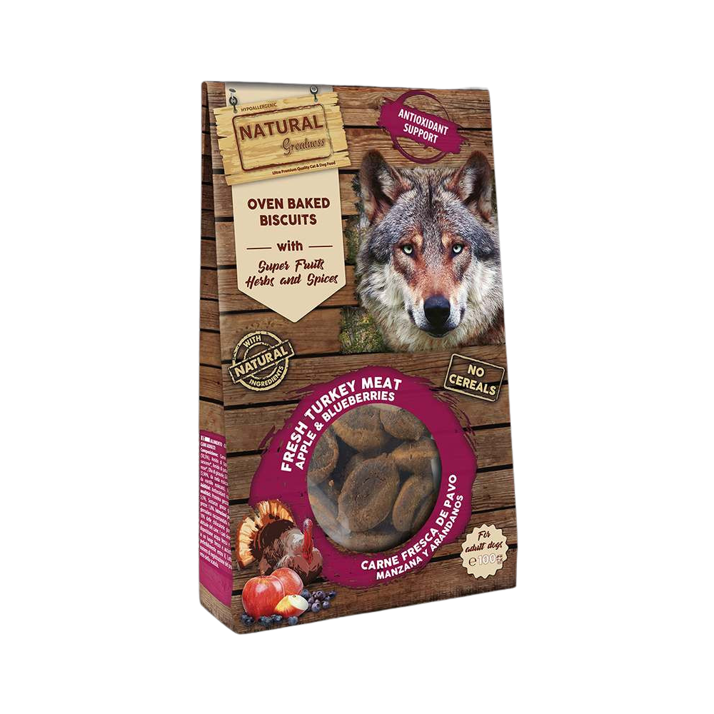 Natural Greatness Galletas Pavo y Frutas Antioxidantes para Perro Snacks Saludables para Perros Patitas&co Natural Greatness Galletas Pavo y Frutas Antioxidantes para Perro Snacks Saludables para Perros Patitas&co