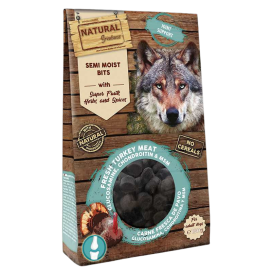 Natural Greatness Bits Pavo y Glucosamina para Perro Snacks Saludables para Perros Patitas&co