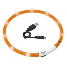 Collar Led Naranja Recargable Perro Arneses, collares y correas para perros Patitas&co