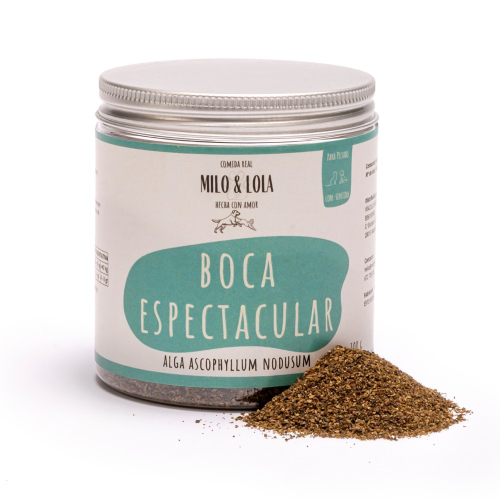 Milo Y Lola Suplemento Boca Espectacular Alga Ascophyllum Higiene dental, ojos y oídos gatos Patitas&co Milo Y Lola Suplemento Boca Espectacular Alga Ascophyllum Higiene dental, ojos y oídos gatos Patitas&co