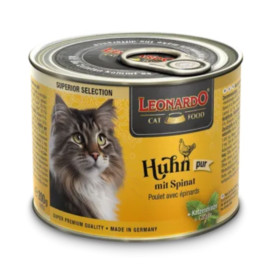 Leonardo Lata Pollo con Espinacas Comida Húmeda Gato Comida húmeda para gatos Patitas&co