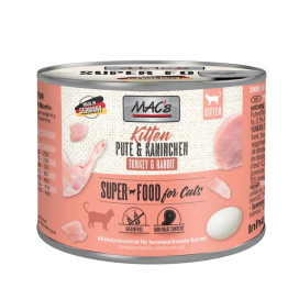 Mac´s Lata Kitten Pavo y Conejo Comida Humeda Gatito Comida húmeda para gatos Patitas&co