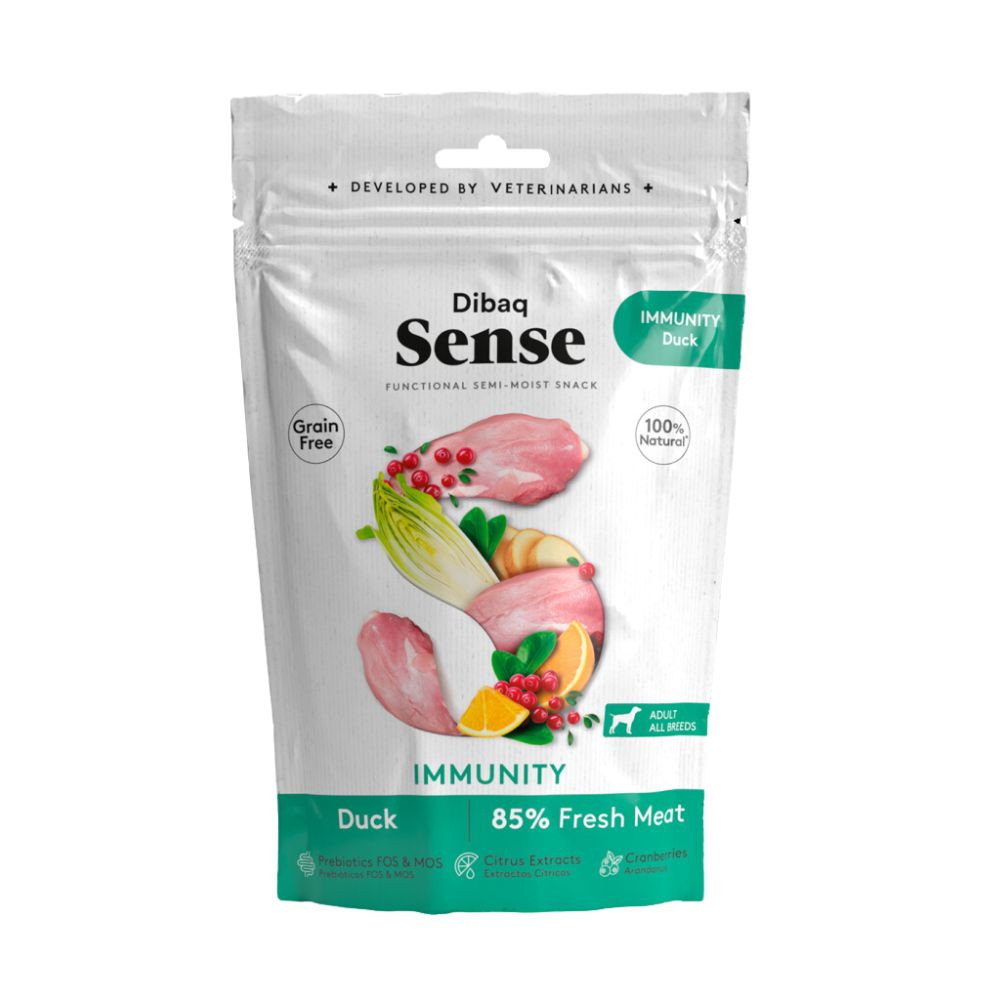 Dibaq Sense Inmunity Pato Snack Semi Humedo Snacks Saludables para Perros Patitas&co Dibaq Sense Inmunity Pato Snack Semi Humedo Snacks Saludables para Perros Patitas&co
