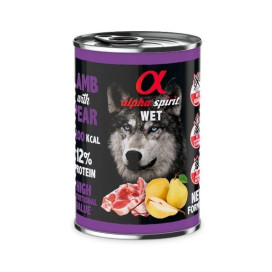 Alpha Spirit Comida Humeda Cordero con Pera Perros Comida húmeda Perros Patitas&co