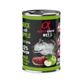Alpha Spirit Comida Humeda Pato con Manzana Verde Perros Comida húmeda Perros Patitas&co