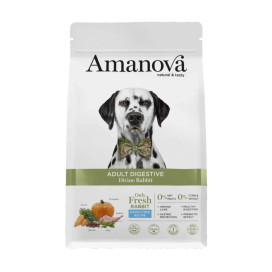 Amanova Pienso Adult Digestive Conejo para Perro Pienso Natural para Perros Patitas&co