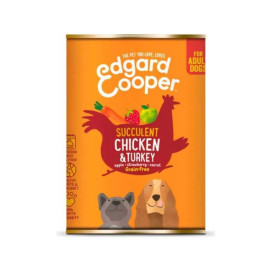 Edgard and Cooper Adult sin cereales pollo y pavo Perros 400g Comida húmeda Perros Patitas&co