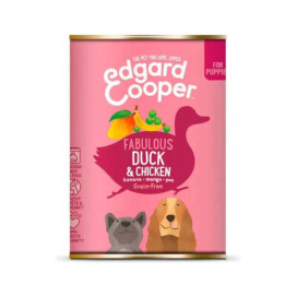 Edgard and Cooper Puppy Lata pato y pollo (400g) Perros Comida húmeda Perros Patitas&co