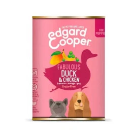 Edgard and Cooper Puppy Lata pato y pollo (400g) Perros Comida húmeda Perros Patitas&co