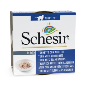 Schesir Lata Atun y Anchovetas en Gelatina para Gato Comida húmeda para gatos Patitas&co