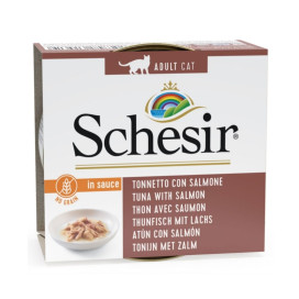 Schesir Lata Atun y Salmon en Salsa para Gato Comida húmeda para gatos Patitas&co