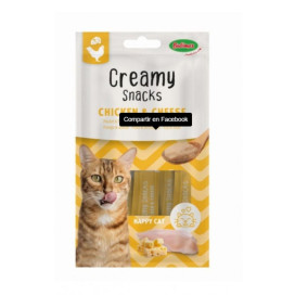Bubimex Snack Cremoso Pollo con Queso para Gato Snacks para Gatos Patitas&co