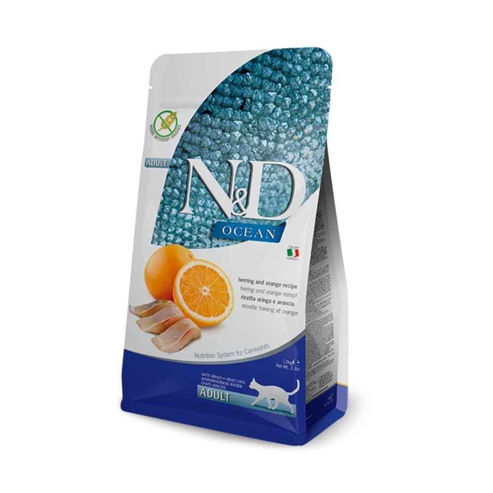 Farmina ND Feline Ocean Arenque y Naranja Pienso Natural Gatos Pienso para gatos Patitas&co Farmina ND Feline Ocean Arenque y Naranja Pienso Natural Gatos Pienso para gatos Patitas&co
