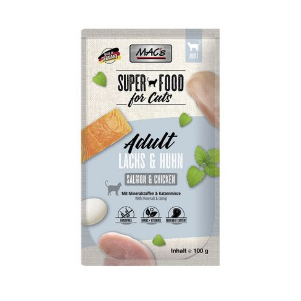 MAC´s Sobre Salmon y Pollo Comida Humeda Gato Comida húmeda para gatos Patitas&co MAC´s Sobre Salmon y Pollo Comida Humeda Gato Comida húmeda para gatos Patitas&co