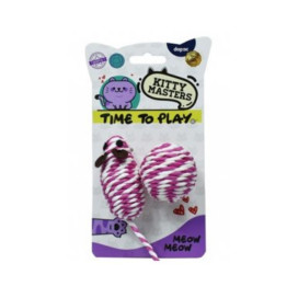 Kitty Masters Juguete Raton y Pelota Sisal Rosa Juguetes para gatos Patitas&co