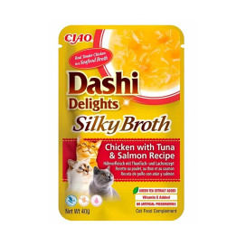 Silky Broth Caldo con Pollo, Atun y Salmon Caldo para gatos Patitas&co